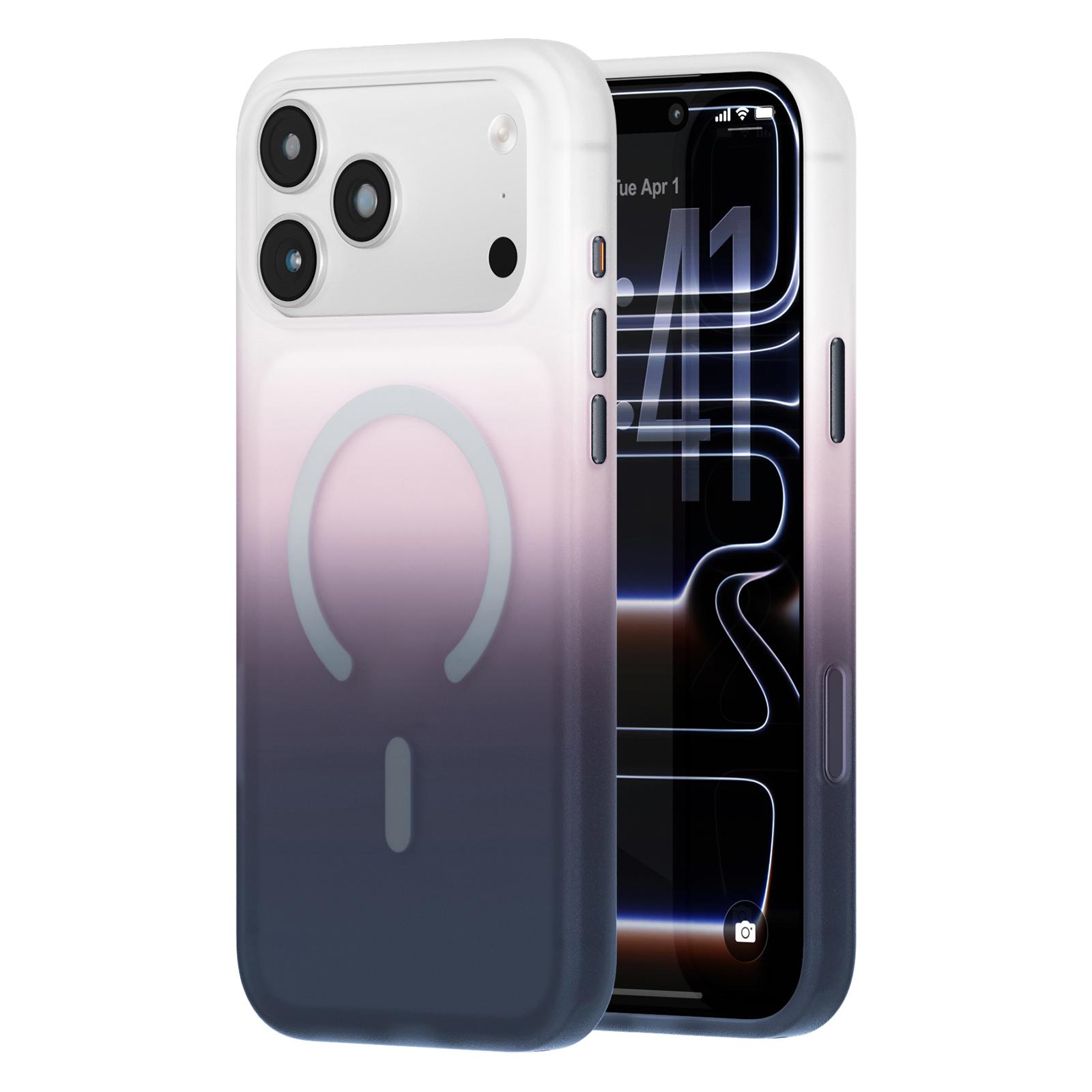 For iPhone 17 Pro Max Twilight Gradient Magnetic Phone Case(Snowy Scenery) - Shopkiz.com