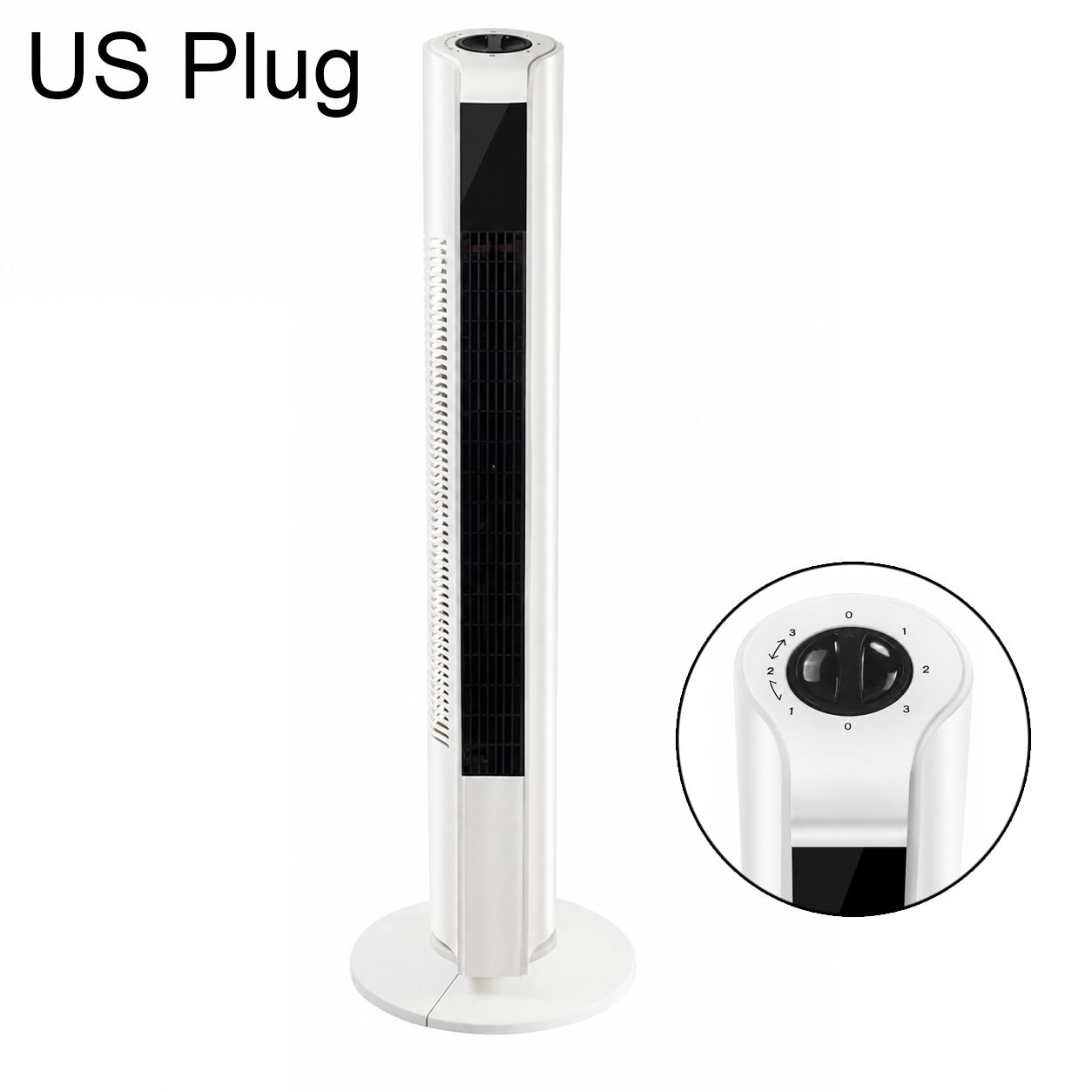 Freestanding Tower Fan, Three-Speed Bladeless Floor Fan, Specification:Manual Control Version(US Plug) - Shopkiz.com