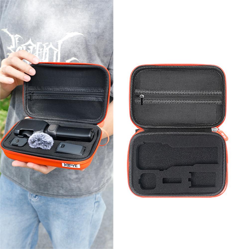 For Insta360 Luna Ultra Carrying Box Portable Protective Storage Bag(Orange PU) - Shopkiz.com