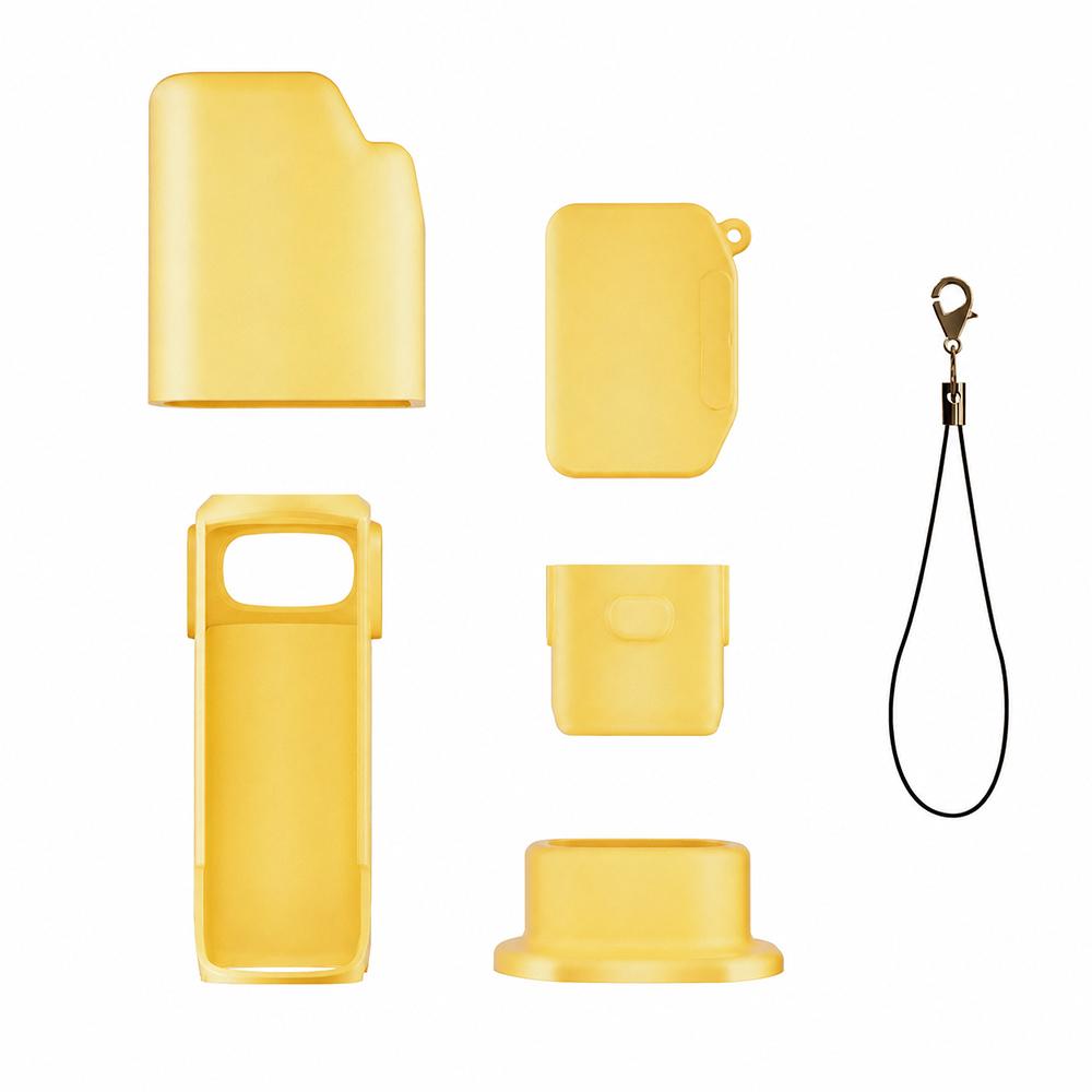 For Insta360 Luna Ultra 6-in-1 Silicone Protective Cover Kit with Anti-Loss Strap, Full-Body Camera Cover(Yellow) - Shopkiz.com