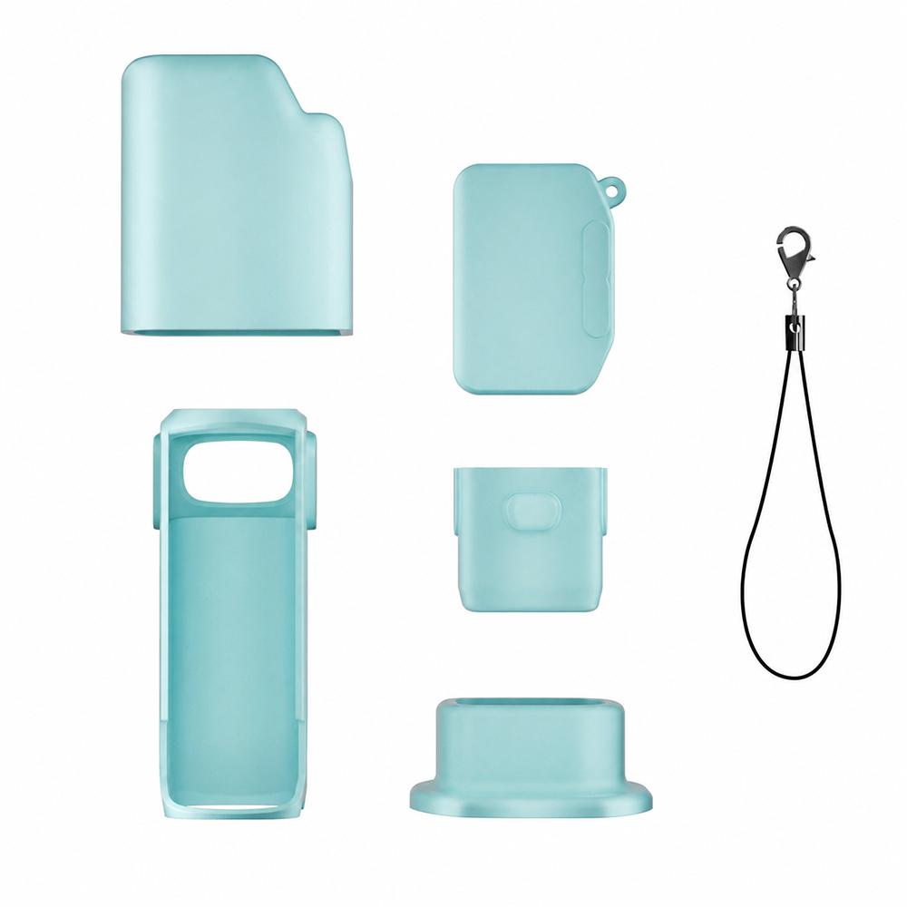 For Insta360 Luna Ultra 6-in-1 Silicone Protective Cover Kit with Anti-Loss Strap, Full-Body Camera Cover(Light Blue) - Shopkiz.com