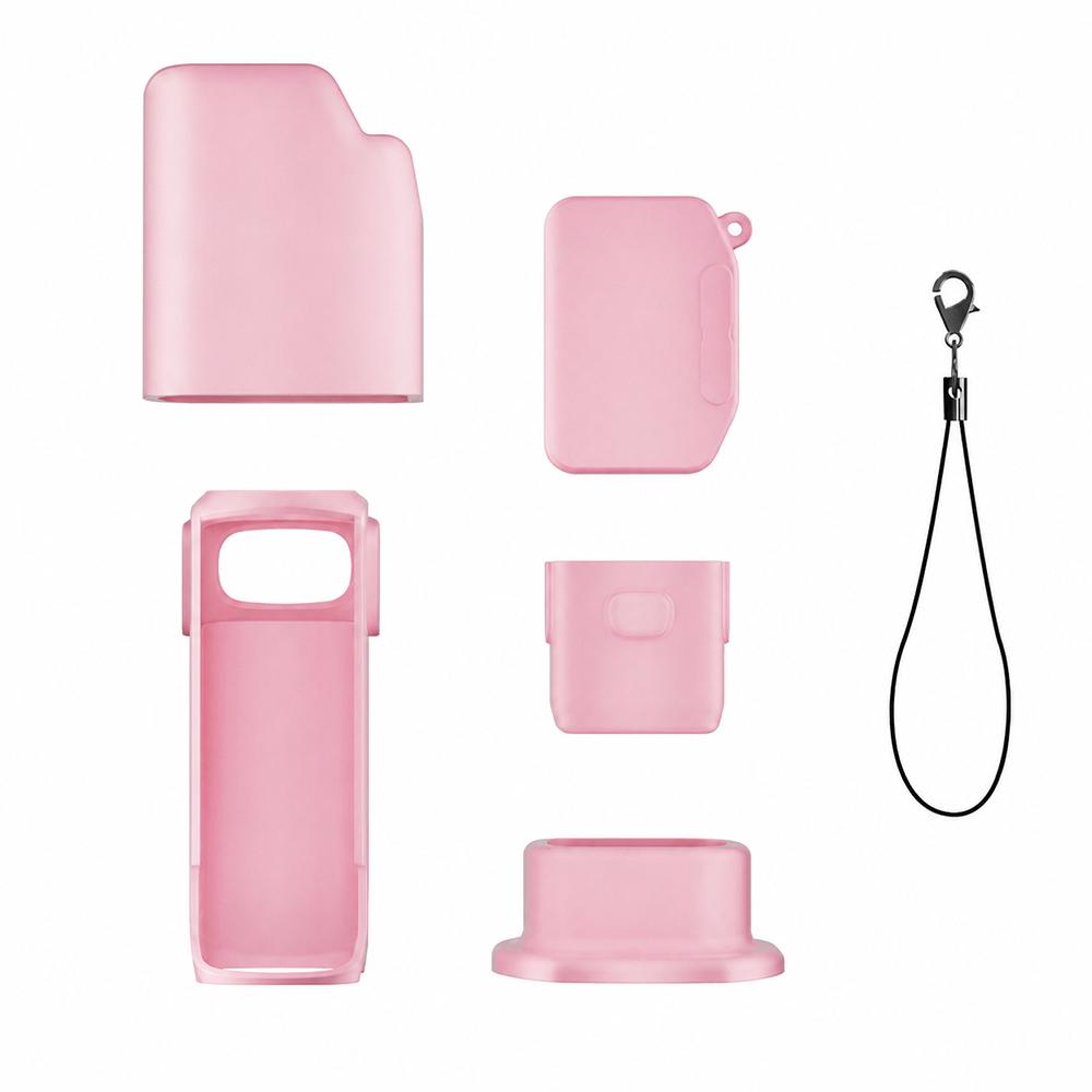 For Insta360 Luna Ultra 6-in-1 Silicone Protective Cover Kit with Anti-Loss Strap, Full-Body Camera Cover(Pink) - Shopkiz.com