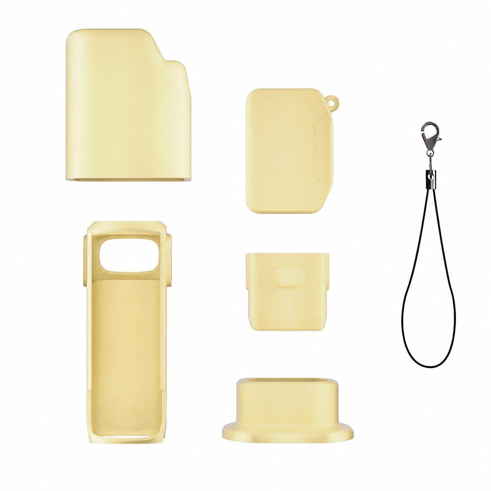 For Insta360 Luna Ultra 6-in-1 Silicone Protective Cover Kit with Anti-Loss Strap, Full-Body Camera Cover(Light Yellow) - Shopkiz.com