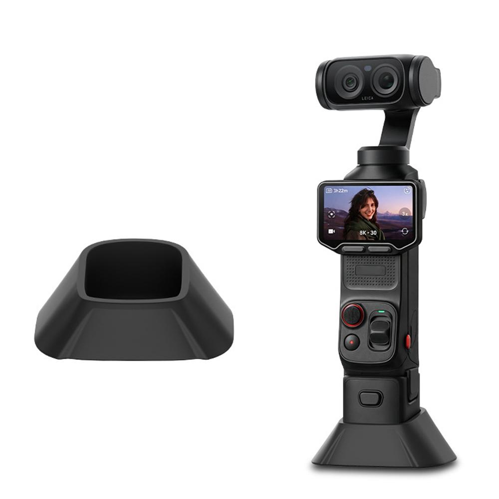 For Insta360 Luna Ultra Silicone Mount Base Anti-Slip Camera Expansion Mount Fixed Holder(Black) - Shopkiz.com