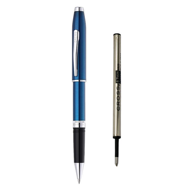 0.7mm Rollerball Pen Metal Screw Cap Pen Barrel Ballpoint Pen(Blue) - Shopkiz.com