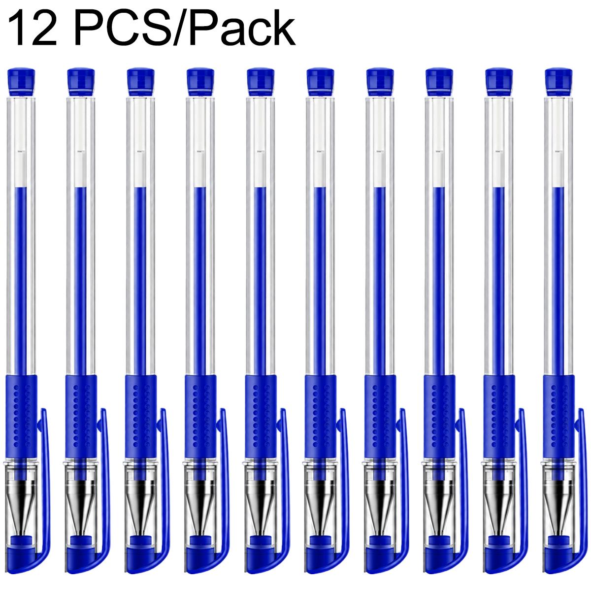 12 PCS/Set Deli 6600ES 0.5mm Bullet-tip Gel Pen Sign Pen(Blue) - Shopkiz.com