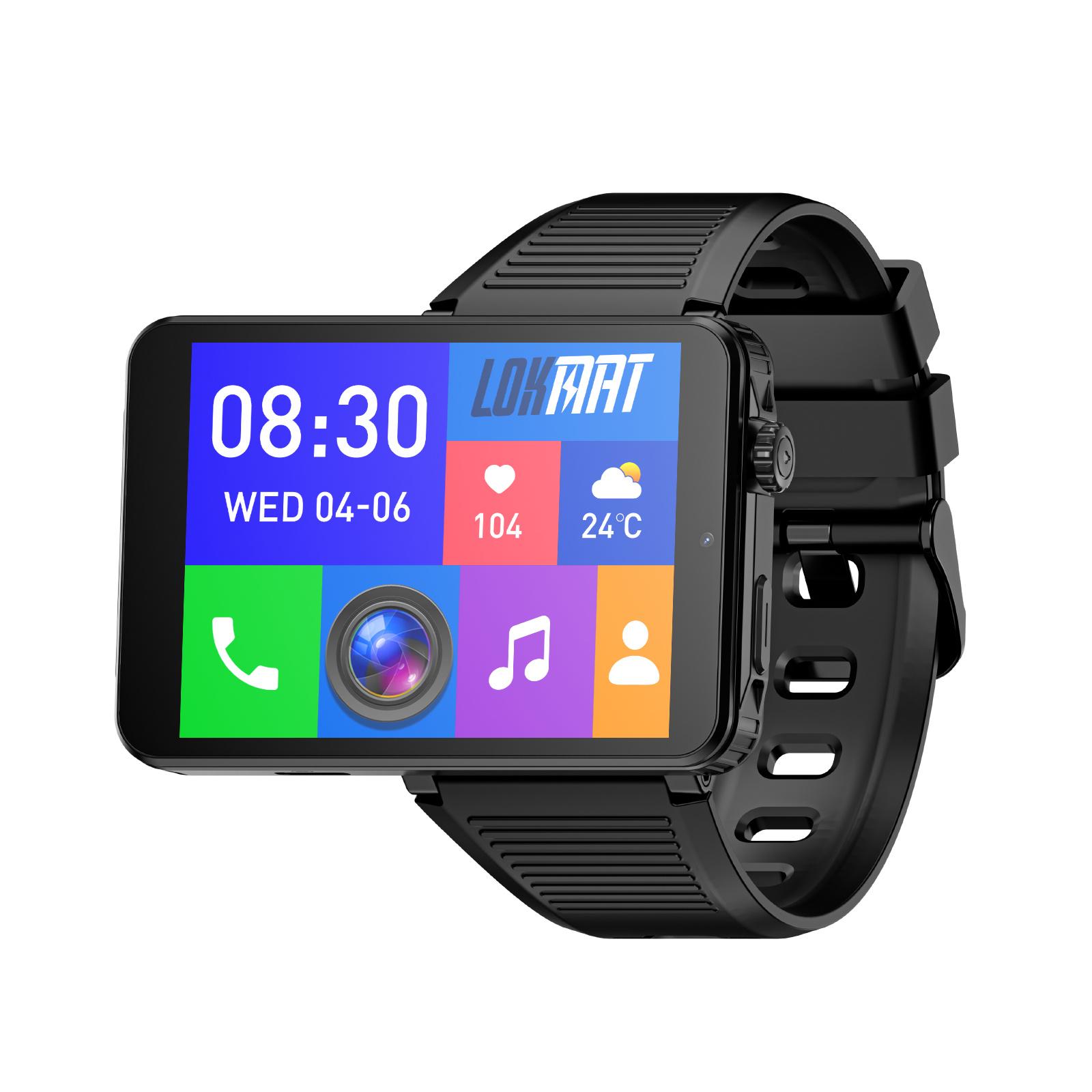 LOKMAT APPLLP 9 MAX 4G Smart Watch, 4GB+64GB, 2.88 inch MTK6769 Octa Core, Android 15, Heart Rate, Blood Oxygen, OTG, GPS(Black) - Shopkiz.com