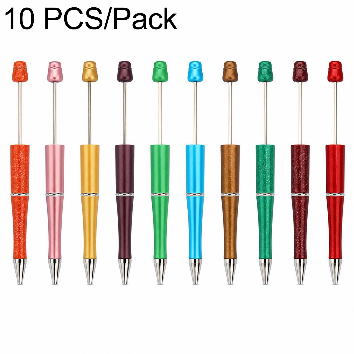 10 PCS/Set Creative DIY UV Electroplating Beaded Design Pen Bullet-tip Pen(B-Style Mixed Colors) - Shopkiz.com