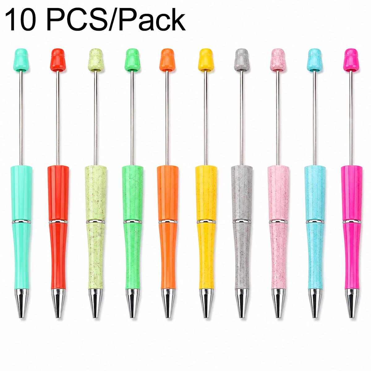 10 PCS/Set Creative DIY UV Electroplating Beaded Design Pen Bullet-tip Pen(J-Style Mixed Colors) - Shopkiz.com