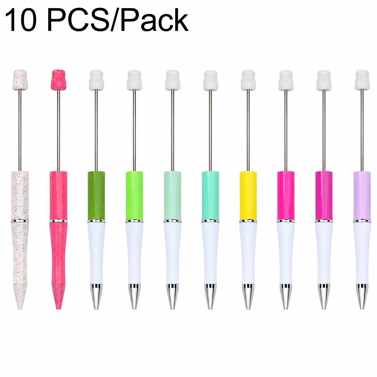10 PCS/Set Creative DIY UV Electroplating Beaded Design Pen Bullet-tip Pen(K-Style Mixed Colors) - Shopkiz.com