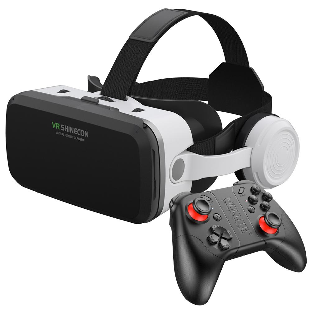 VR SHINECON G04EB Earphone Edition VR Glasses for 5-7.2 inch Phone, Model:G04EB+053 - Shopkiz.com