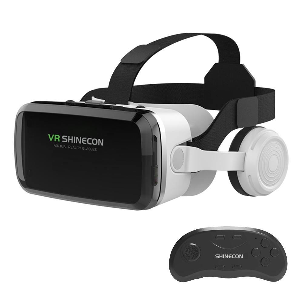 VR SHINECON G04BS BT Earphone Edition 3D Virtual VR Glasses for 5-7.2 inch Phone, Model:G04BS+B01 - Shopkiz.com