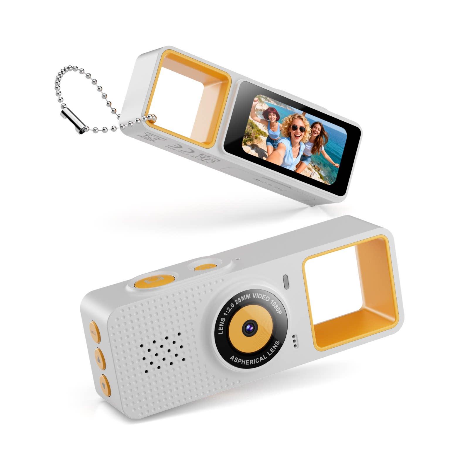 G22 Pocket Thumb 0.9 inch LCD Screen Pendant Mini Camera(White)