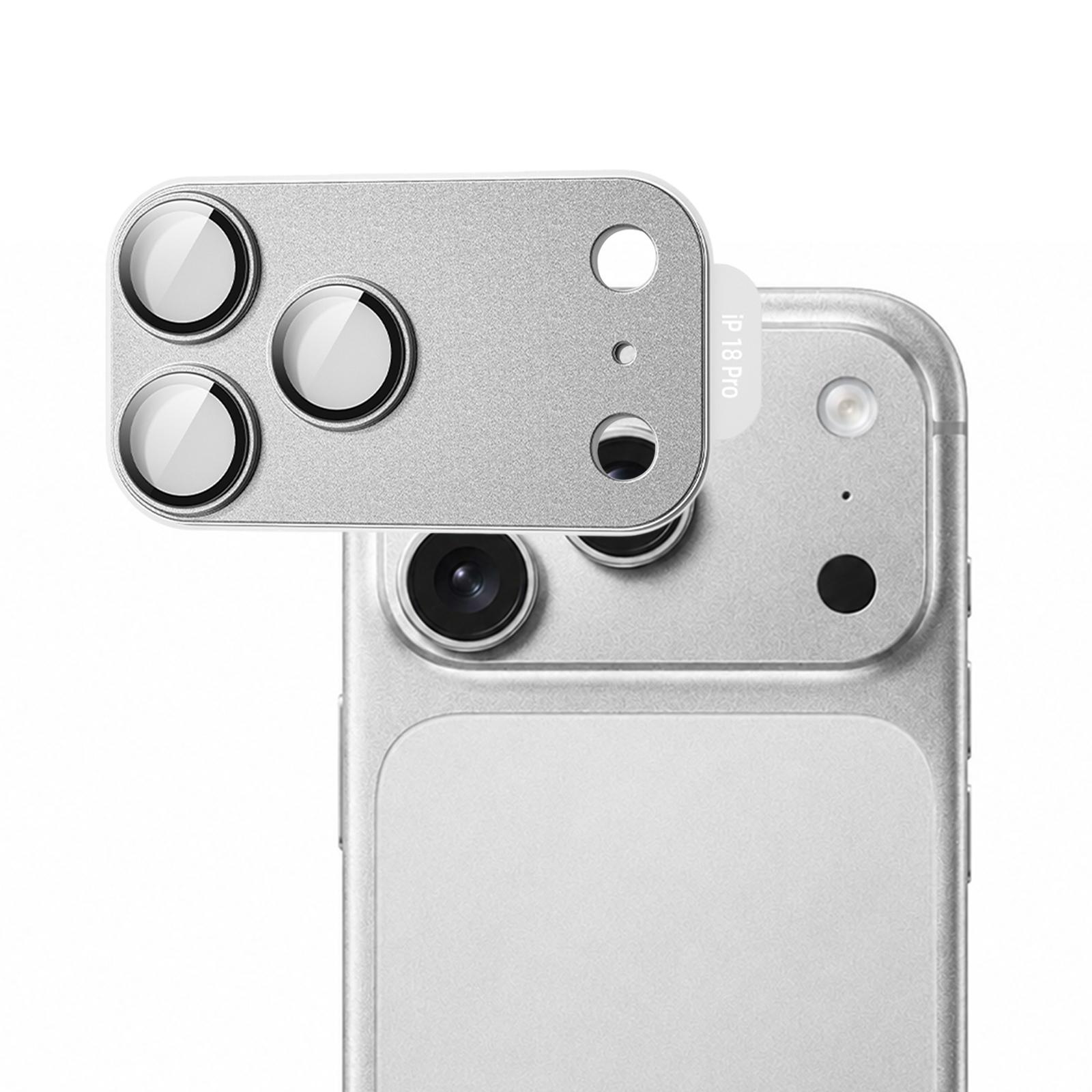For iPhone 18 Pro Max WK WTPC-016 KINKONG Armor King Series Integrated Metal Camera Lens Protector(Silver) - Shopkiz.com