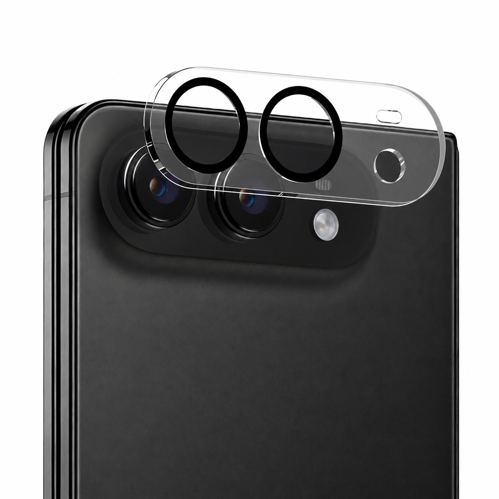 For iPhone Fold Silkscreen Integrated Tempered Glass Back Camera Film - Shopkiz.com