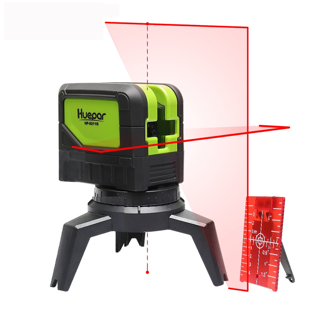 9211R 1V1H 10mW 2 Line 2 Dot Red Beam Laser Level Covering Walls and Floors (Red) - Shopkiz.com