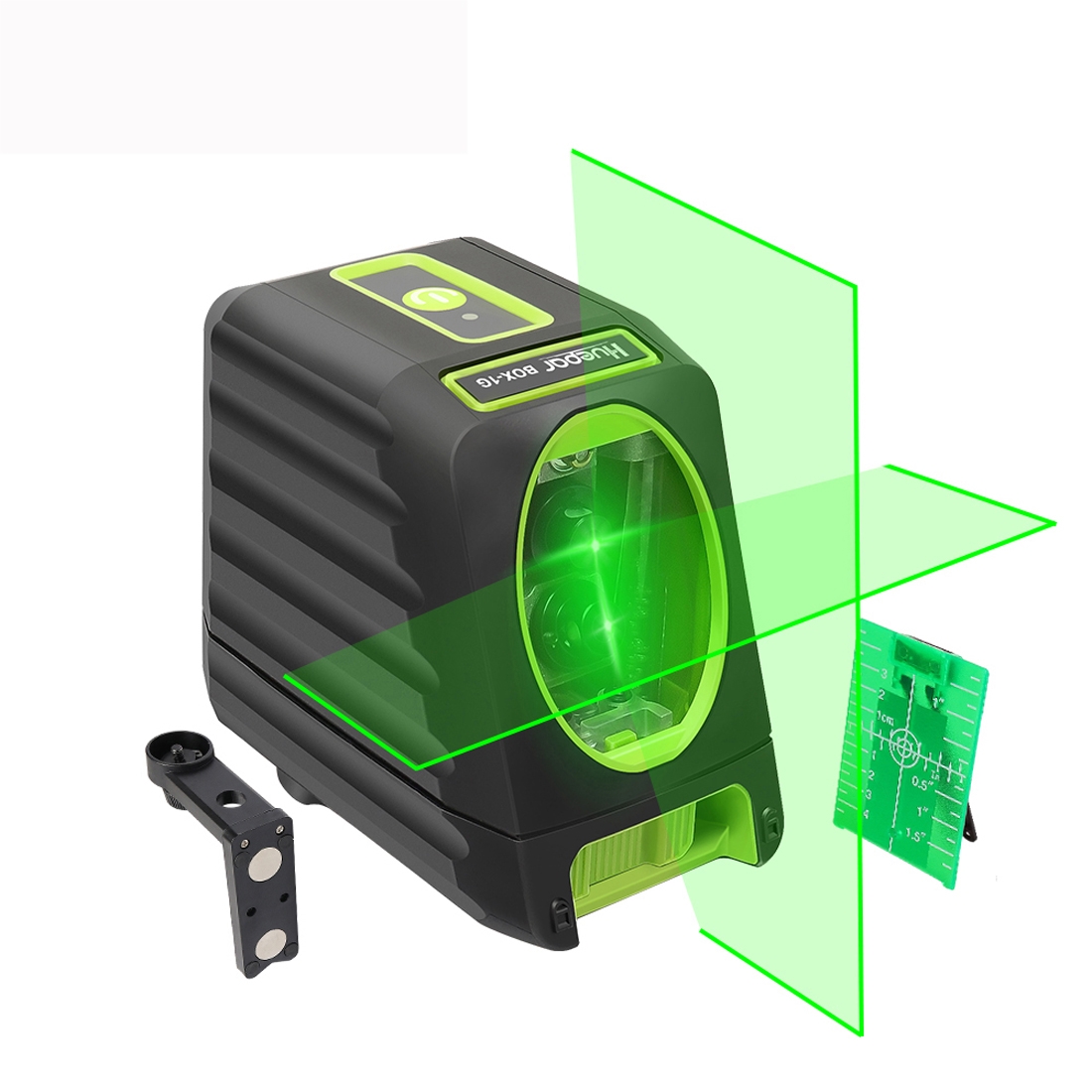 BOX-1G 1V1H 40mW & 10mW 2 Line Green Beam Laser Level Covering Walls and Floors (Green) - Shopkiz.com