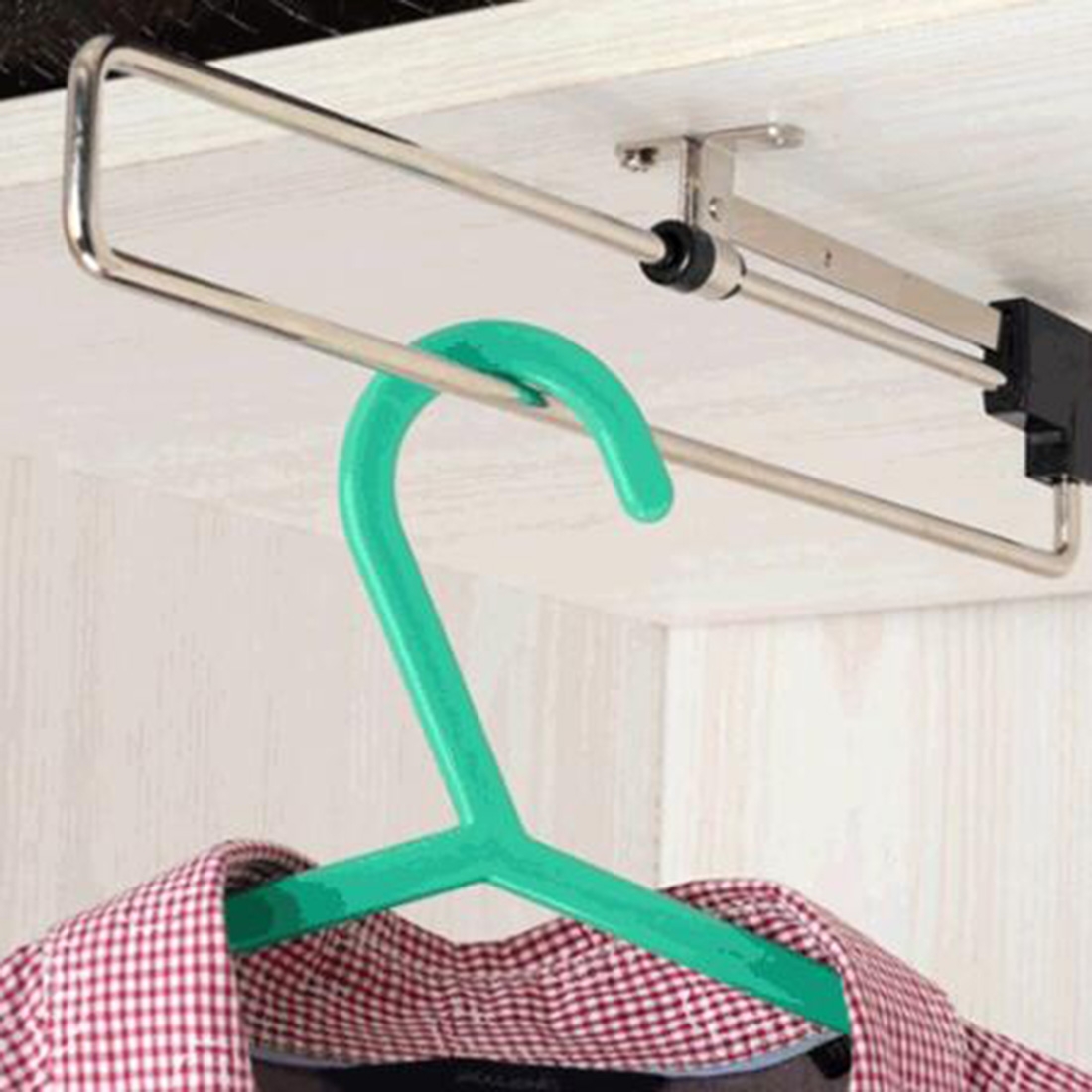 Telescopic Rail Pull-Out Wardrobe Clothes Hanger(25cm) - Shopkiz.com