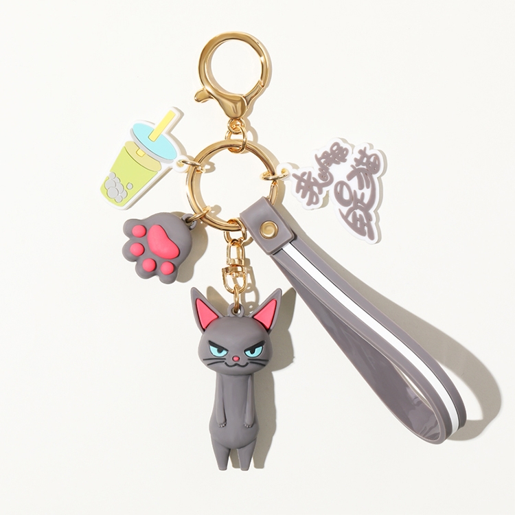 JOYROOM FM-Y01 ADOONGA Cat Style Keychain Decoration (Grey) - Shopkiz.com