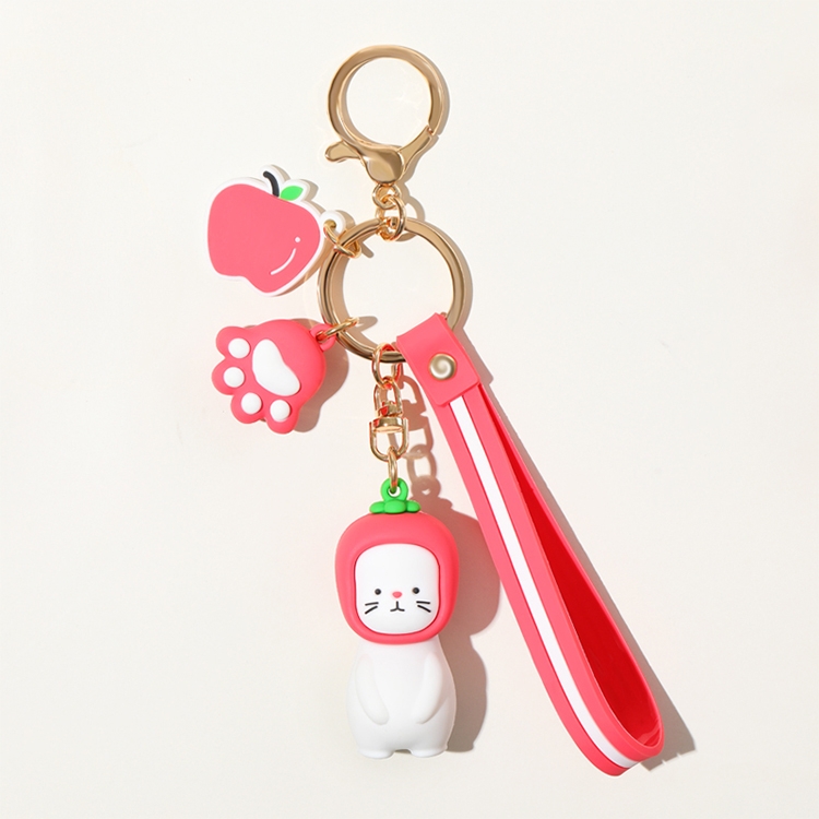 JOYROOM FM-Y01 ADOONGA Cat Style Keychain Decoration (White) - Shopkiz.com