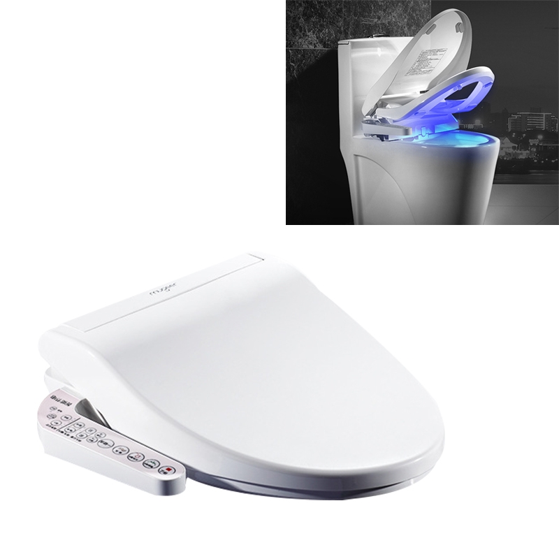 V Shape Multi-function Bathroom Automatic Cleaning Heating Intelligent Flush Toilet Cleaner Cover - Shopkiz.com
