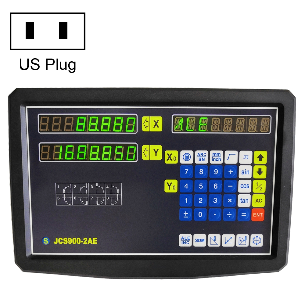 JCS900-2AE Two Axes Digital Readout Display Milling Lathe Machine, US Plug - Shopkiz.com