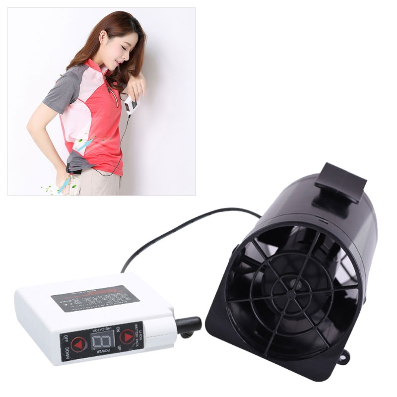 Portable Mini Waist Fan Cooling Fan USB Skin Cooler (Black) - Shopkiz.com