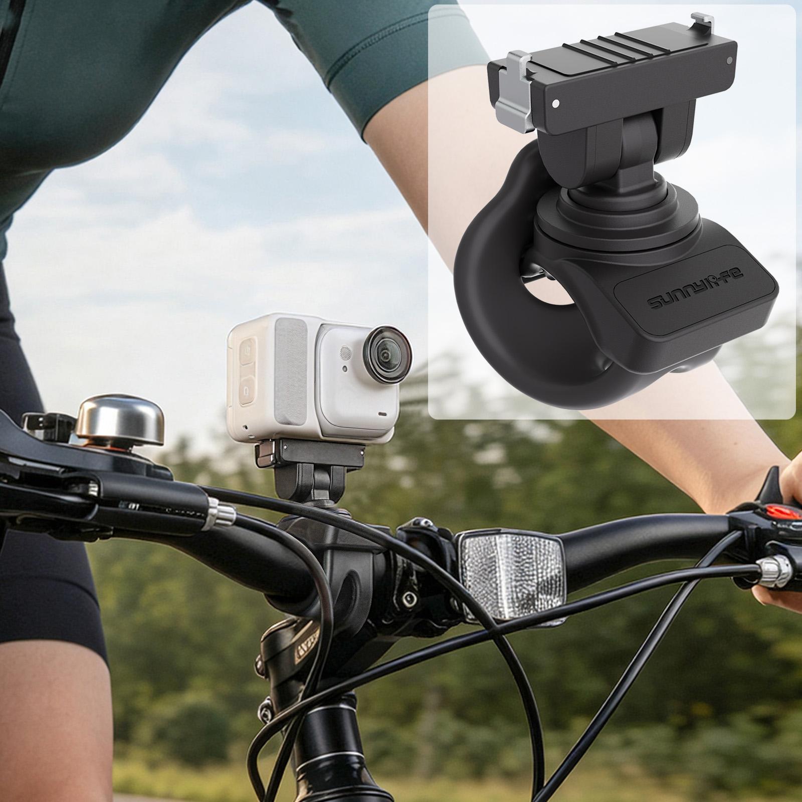 For Insta360 GO Ultra Sunnylife Magnetic Quick-Release Flexible Mount Series 360 Strap Wrap Band Mount Bike Tube Clip Holder (Black) - Shopkiz.com