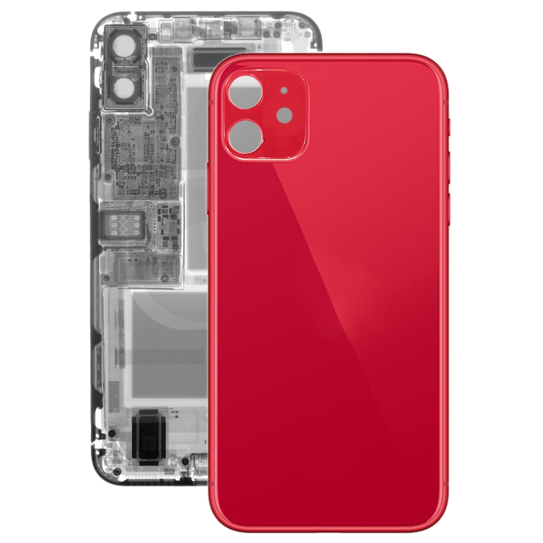 Glass Battery Back Cover for iPhone 11(Red) - Shopkiz.com