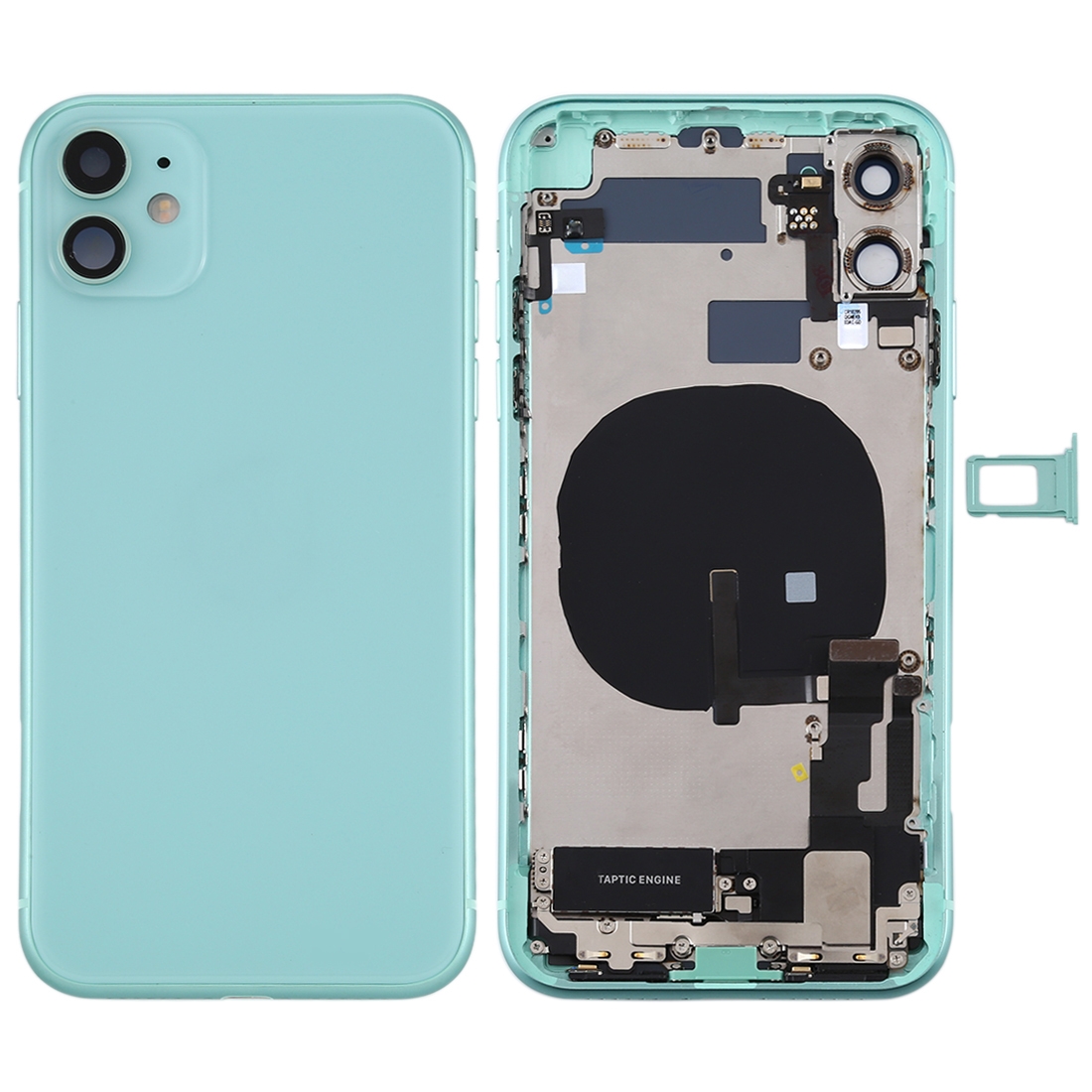 Battery Back Cover Assembly (with Side Keys & Power Button + Volume Button Flex Cable & Wireless Charging Module & Motor & Charging Port & Speaker