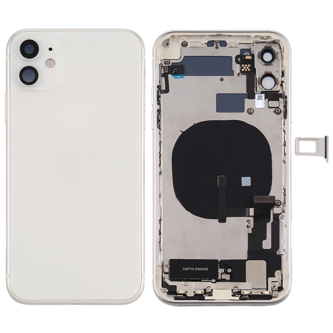 Battery Back Cover Assembly (with Side Keys & Power Button + Volume Button Flex Cable & Wireless Charging Module & Motor & Charging Port & Speaker