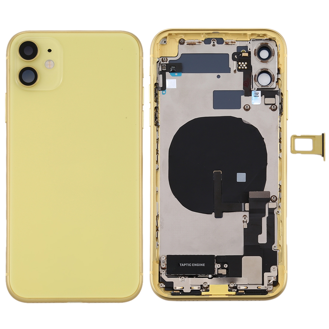 Battery Back Cover Assembly (with Side Keys & Power Button + Volume Button Flex Cable & Wireless Charging Module & Motor & Charging Port & Speaker