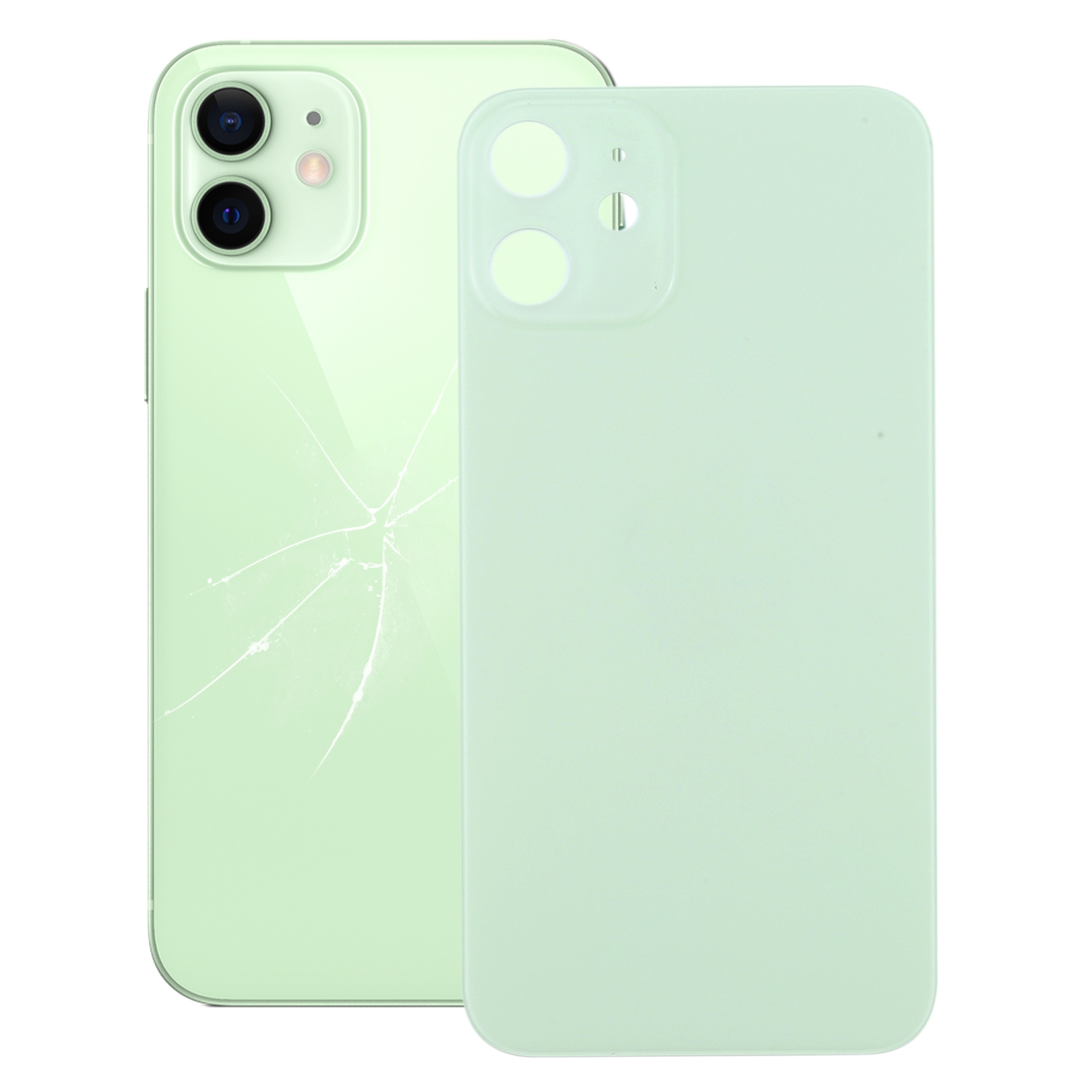 Easy Replacement Big Camera Hole Back Battery Cover for iPhone 12(Green) - Shopkiz.com