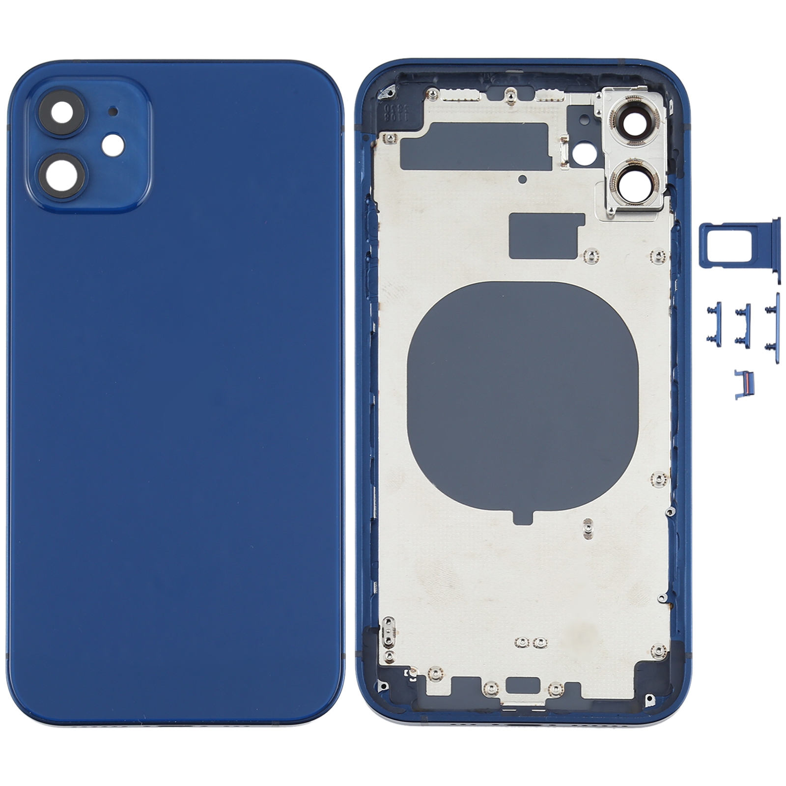 Back Housing Cover with Appearance Imitation of iP12 for iPhone 11(Blue) - Shopkiz.com