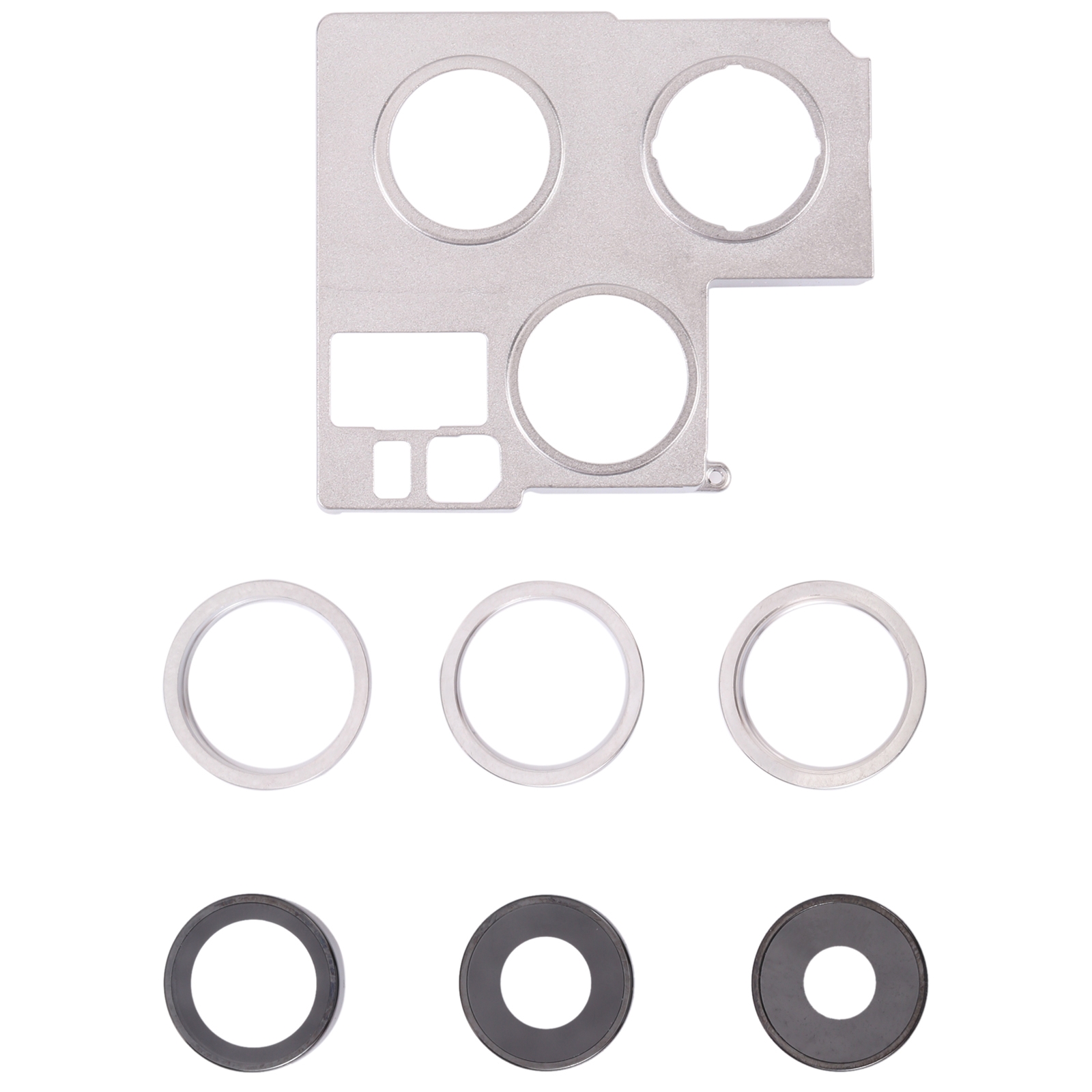 Camera Lens Cover With Retaining Bracket for iPhone 13 Pro(Silver) - Shopkiz.com
