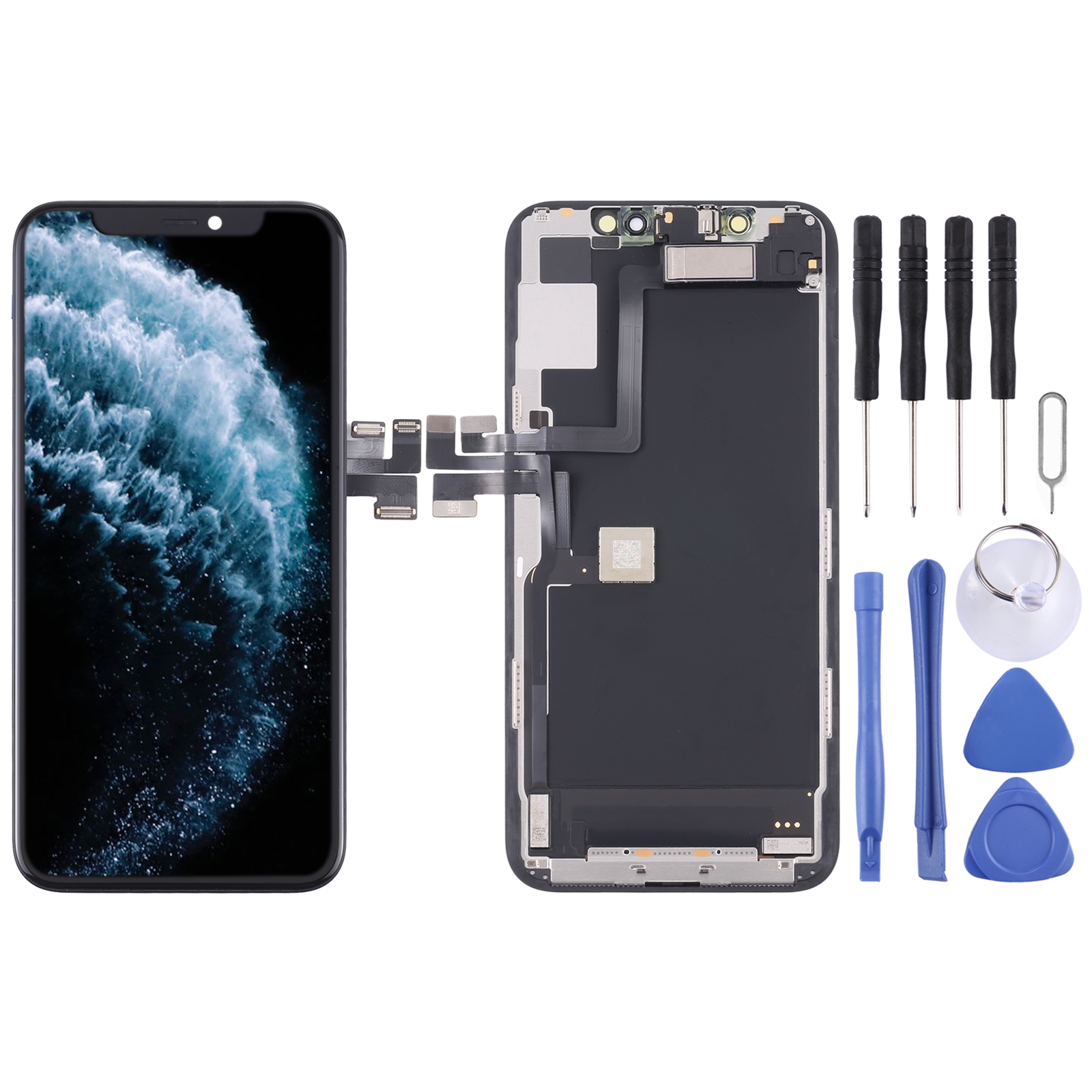 Original LCD Screen with Earpiece Speaker Flex Cable for iPhone 11 Pro - Shopkiz.com