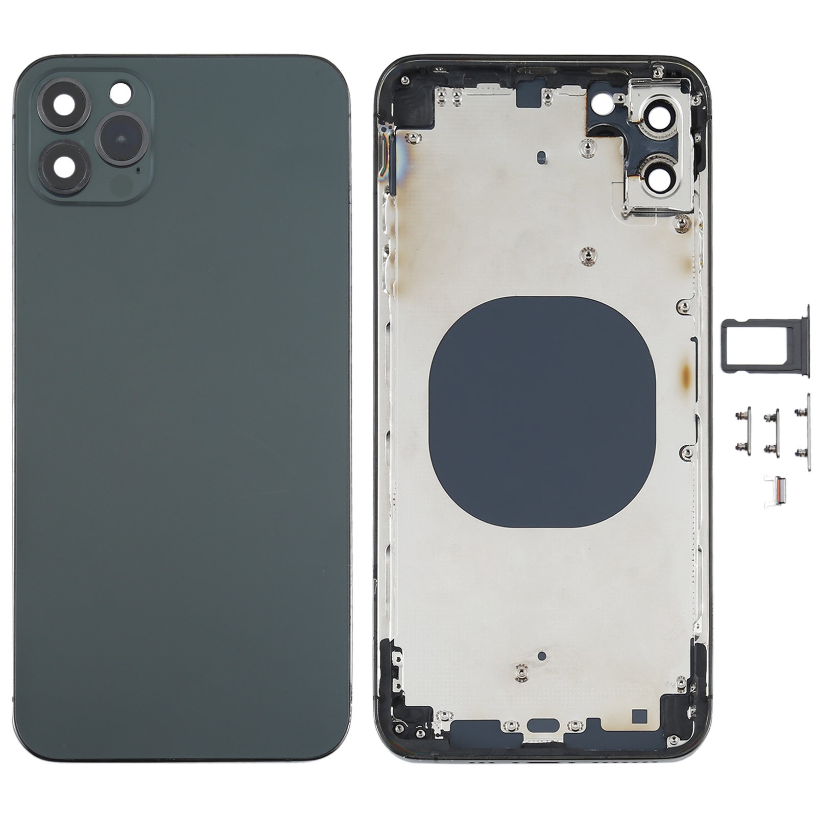 Back Housing Cover with Appearance Imitation of iP12 Pro Max for iPhone XS Max(Black) - Shopkiz.com
