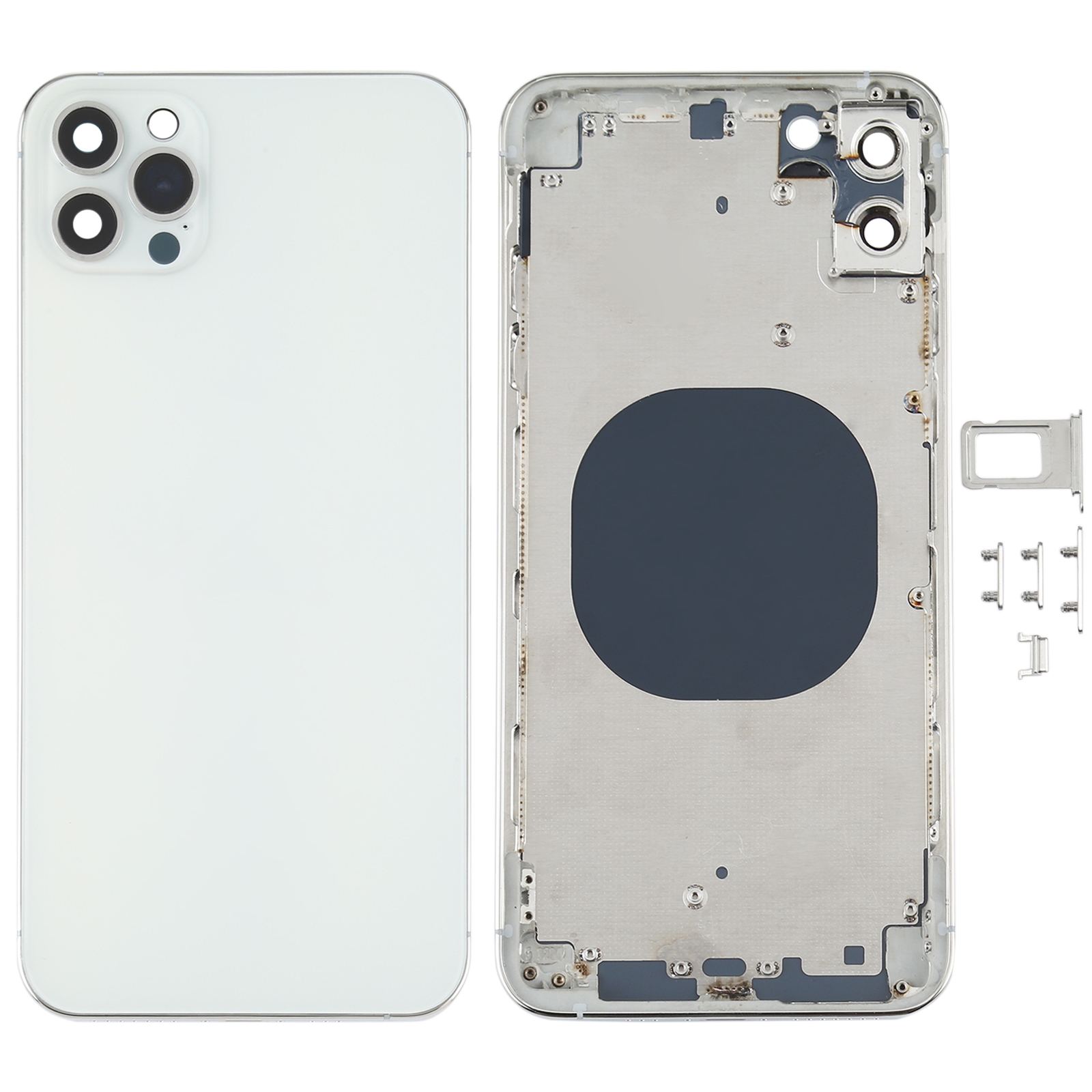 Back Housing Cover with Appearance Imitation of iP12 Pro Max for iPhone XS Max(White) - Shopkiz.com