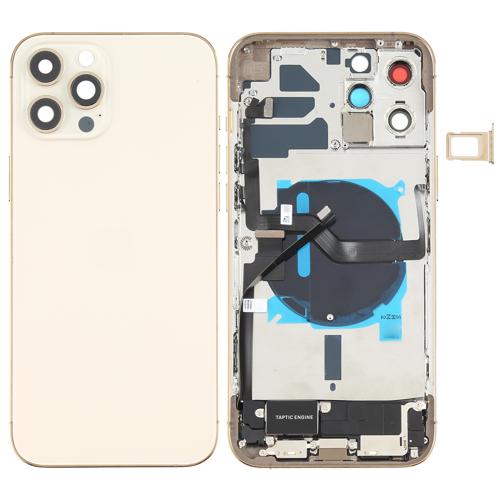 Battery Back Cover Assembly (with Side Keys & Speaker Ringer Buzzer & Motor & Camera Lens & Card Tray & Power Button + Volume Button + Charging Port