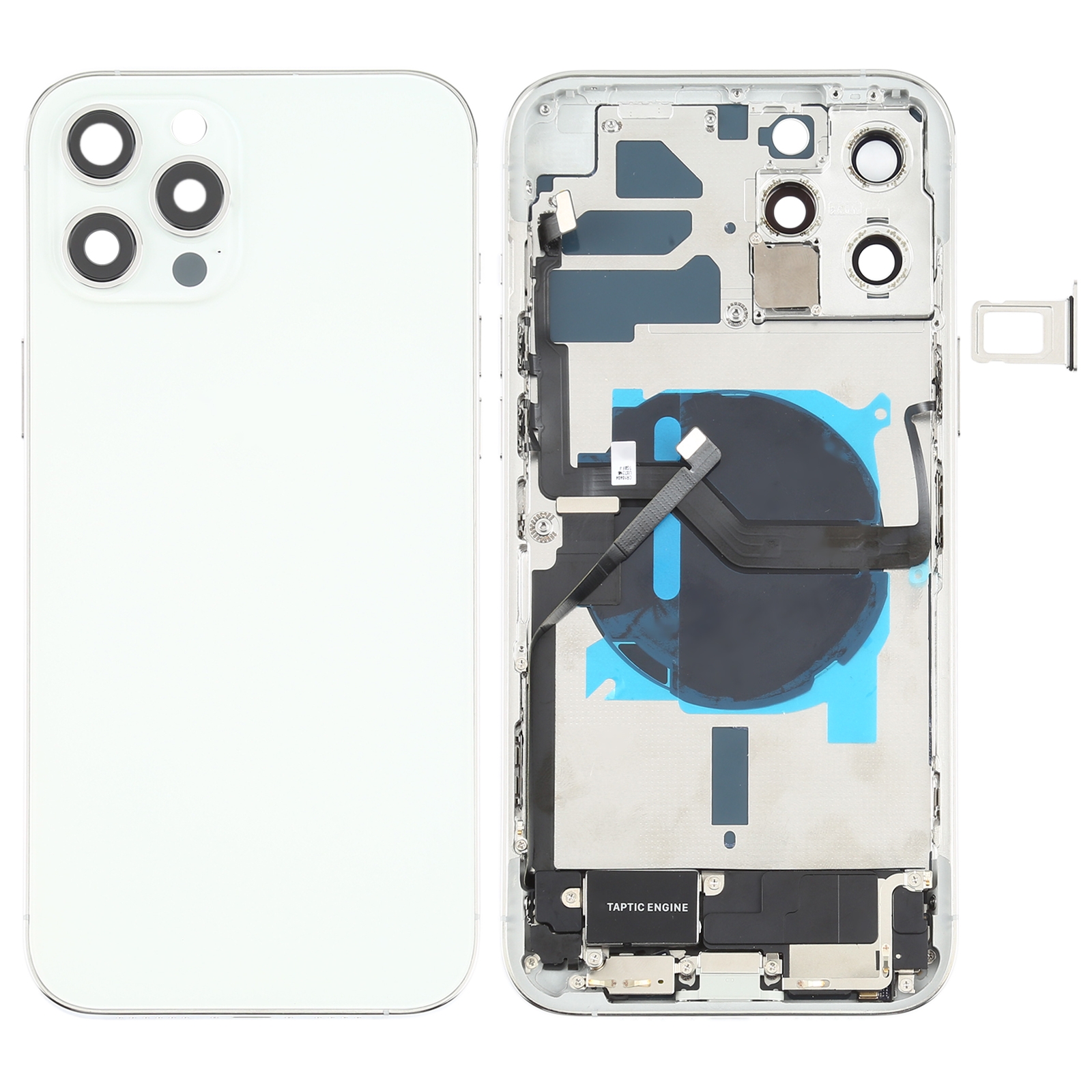 Battery Back Cover Assembly (with Side Keys & Speaker Ringer Buzzer & Motor & Camera Lens & Card Tray & Power Button + Volume Button + Charging Port