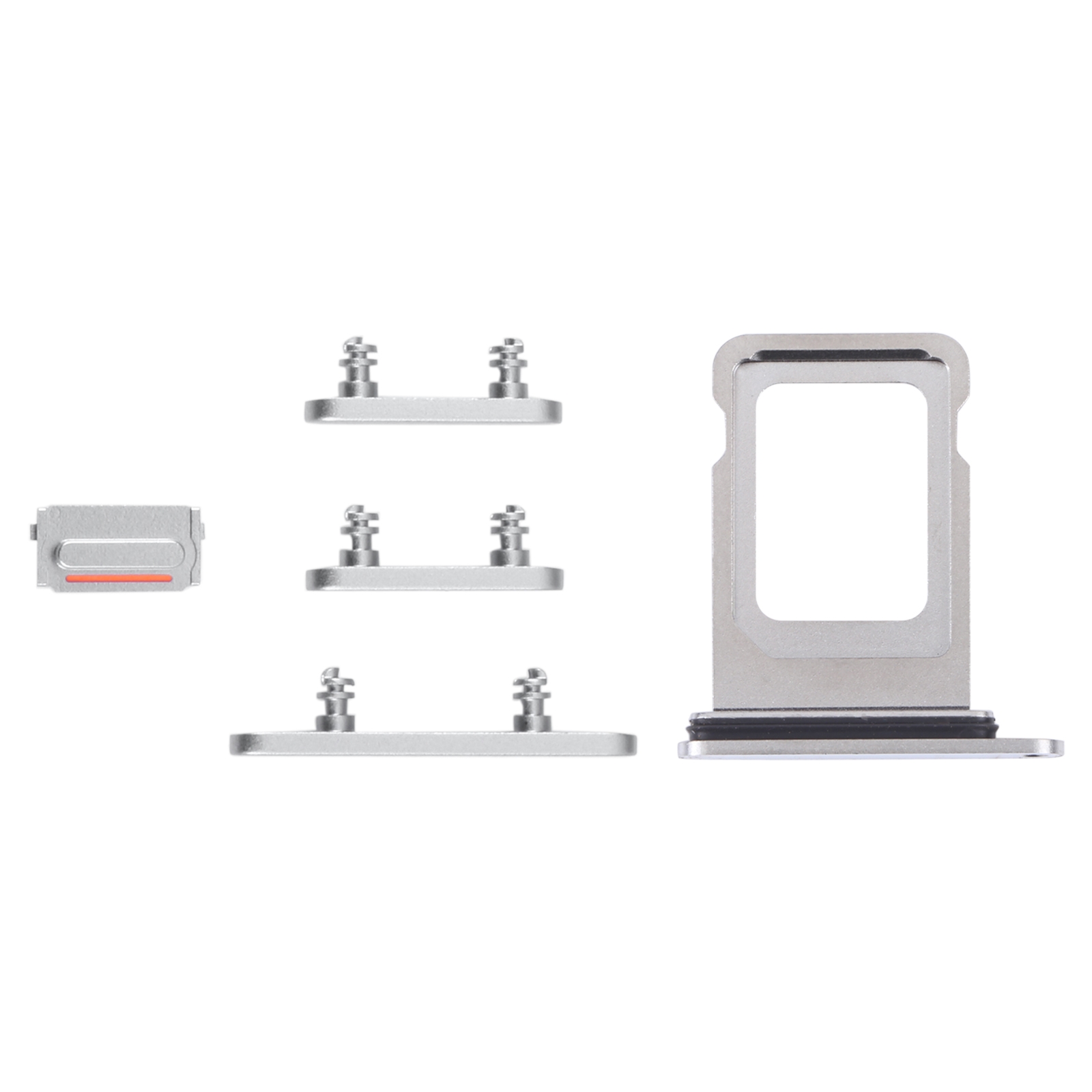 SIM Card Tray + SIM Card Tray + Side Keys for iPhone 14 Pro Max (Silver) - Shopkiz.com