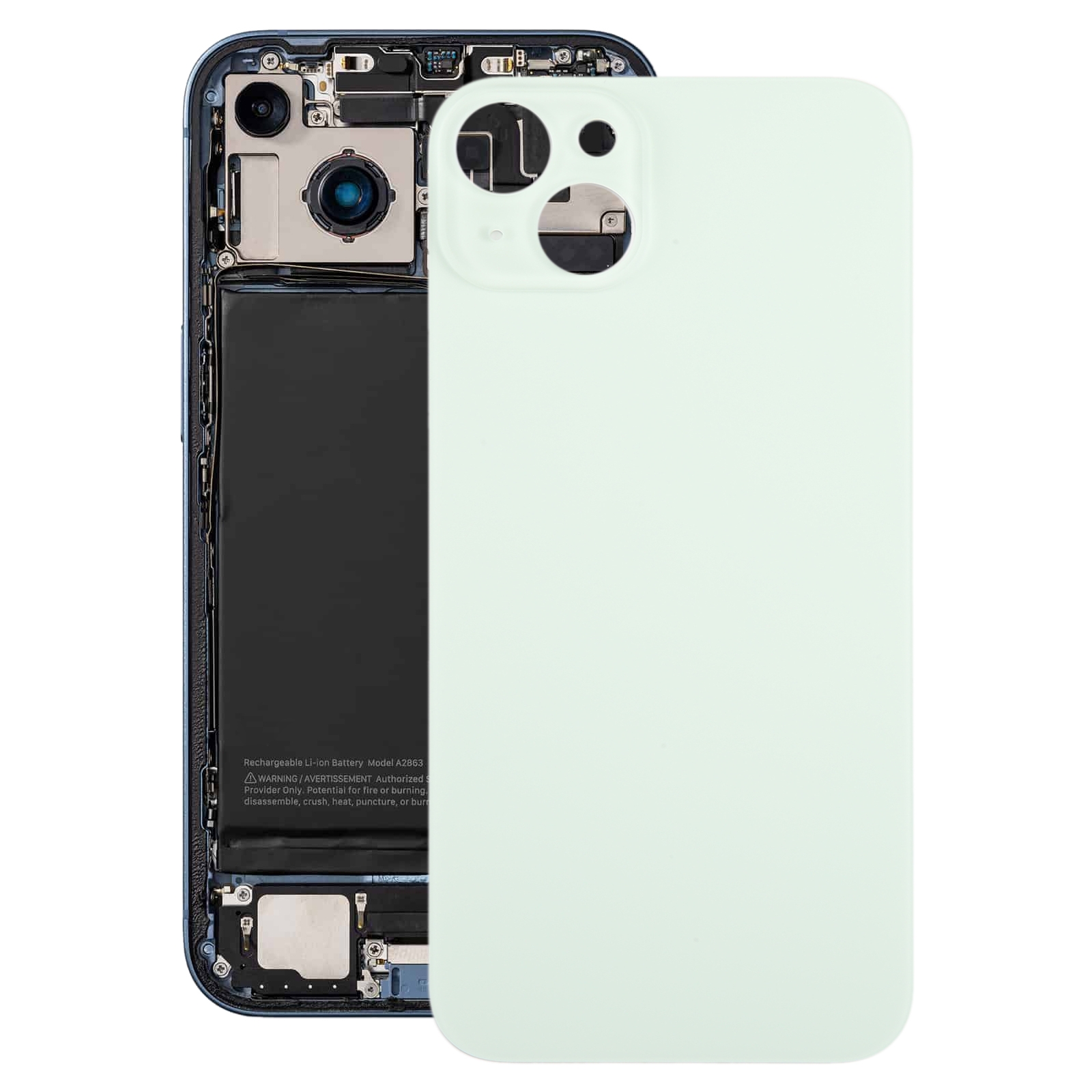 For iPhone 15 Plus Glass Battery Back Cover(Green) - Shopkiz.com