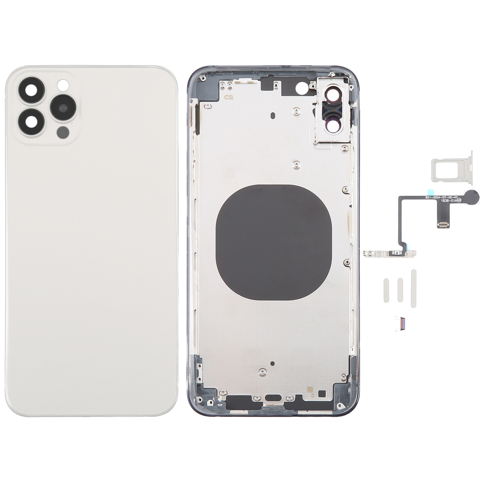 Back Cover with Appearance Imitation of iP15 Pro Max for iPhone XS Max(White) - Shopkiz.com