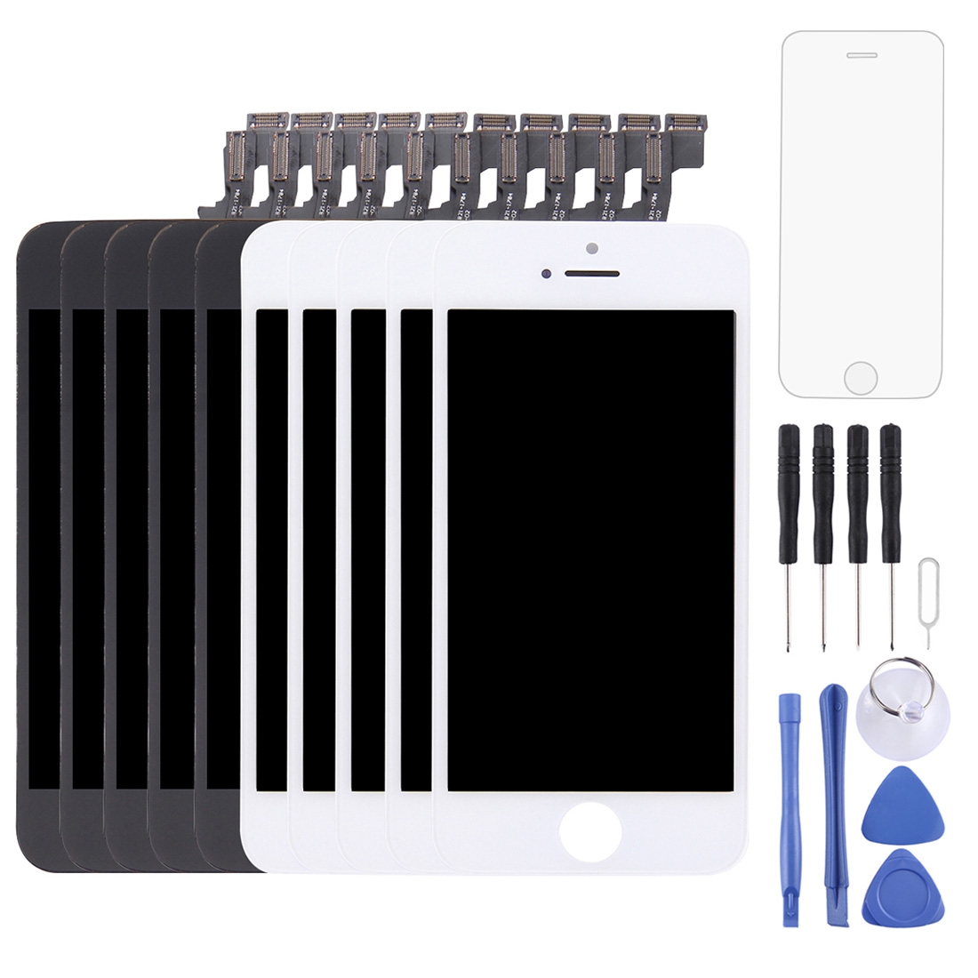 5PCS Black + 5 PCS White TFT LCD Screen for iPhone 5S - Shopkiz.com