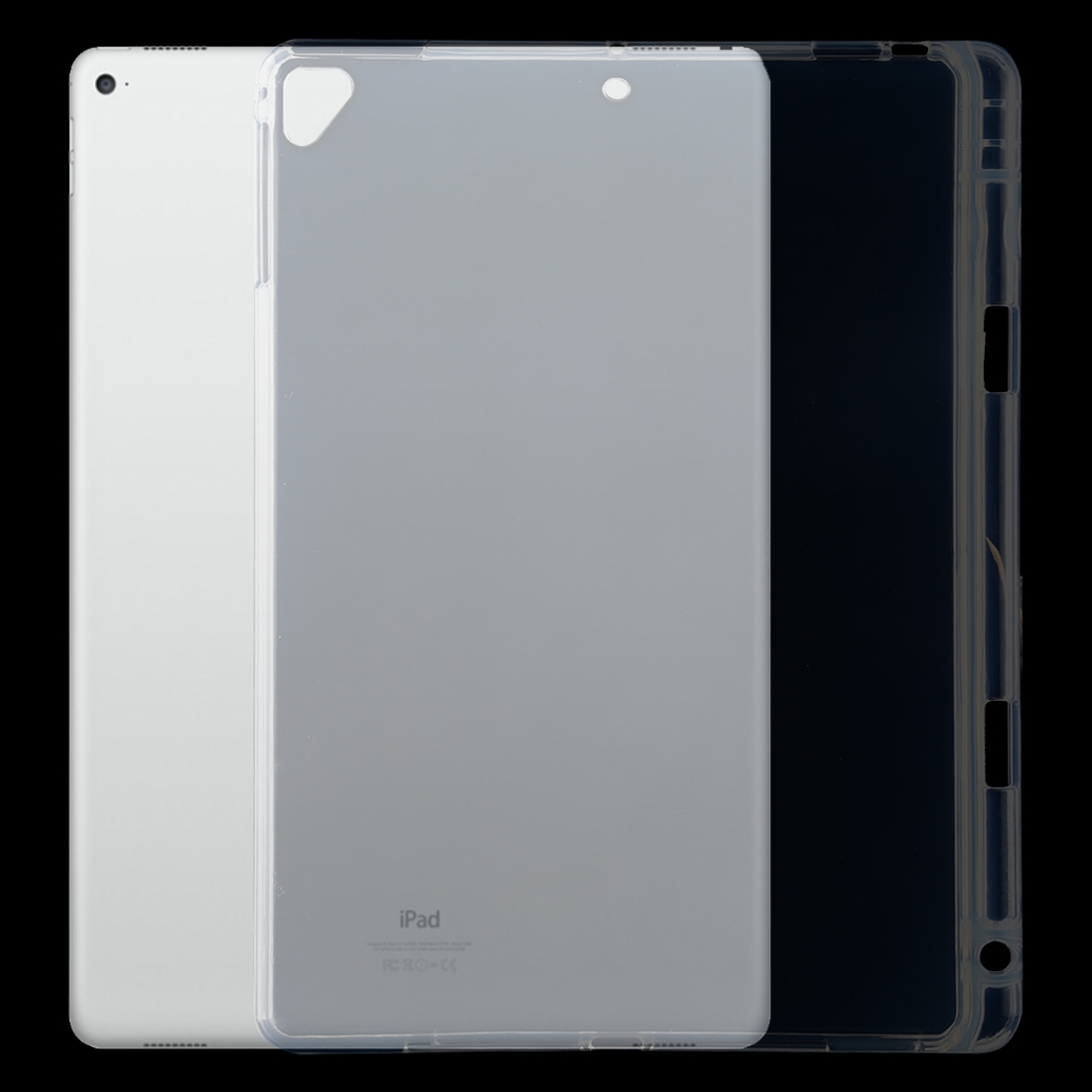 For iPad Air / Air 2 3mm Shockproof Transparent Protective Case with Pen Slot - Shopkiz.com