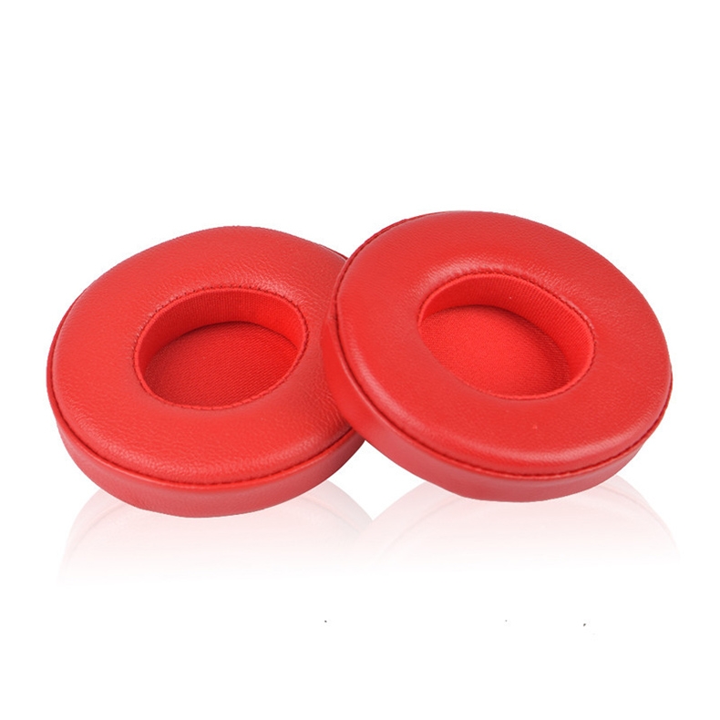 1 Pair Leather Headphone Protective Case for Beats Solo2.0 / Solo3.0, Wired Version (Red) - Shopkiz.com