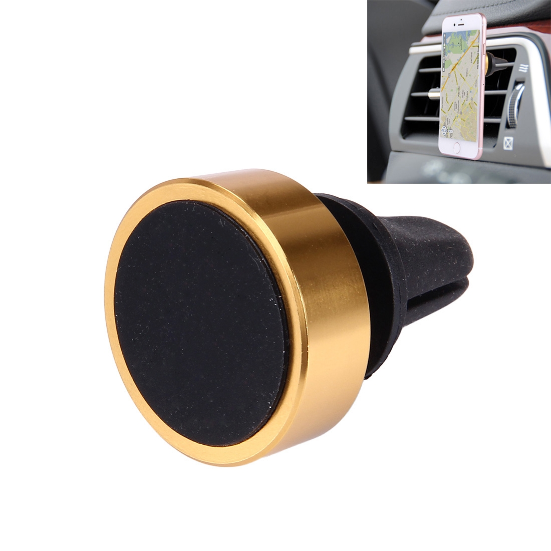 Car Magnetic Air Vent Mount Dock Holder with Quick-snap, For iPhone, Galaxy, Huawei, Xiaomi, LG, HTC and other Smartphones(Gold) - Shopkiz.com
