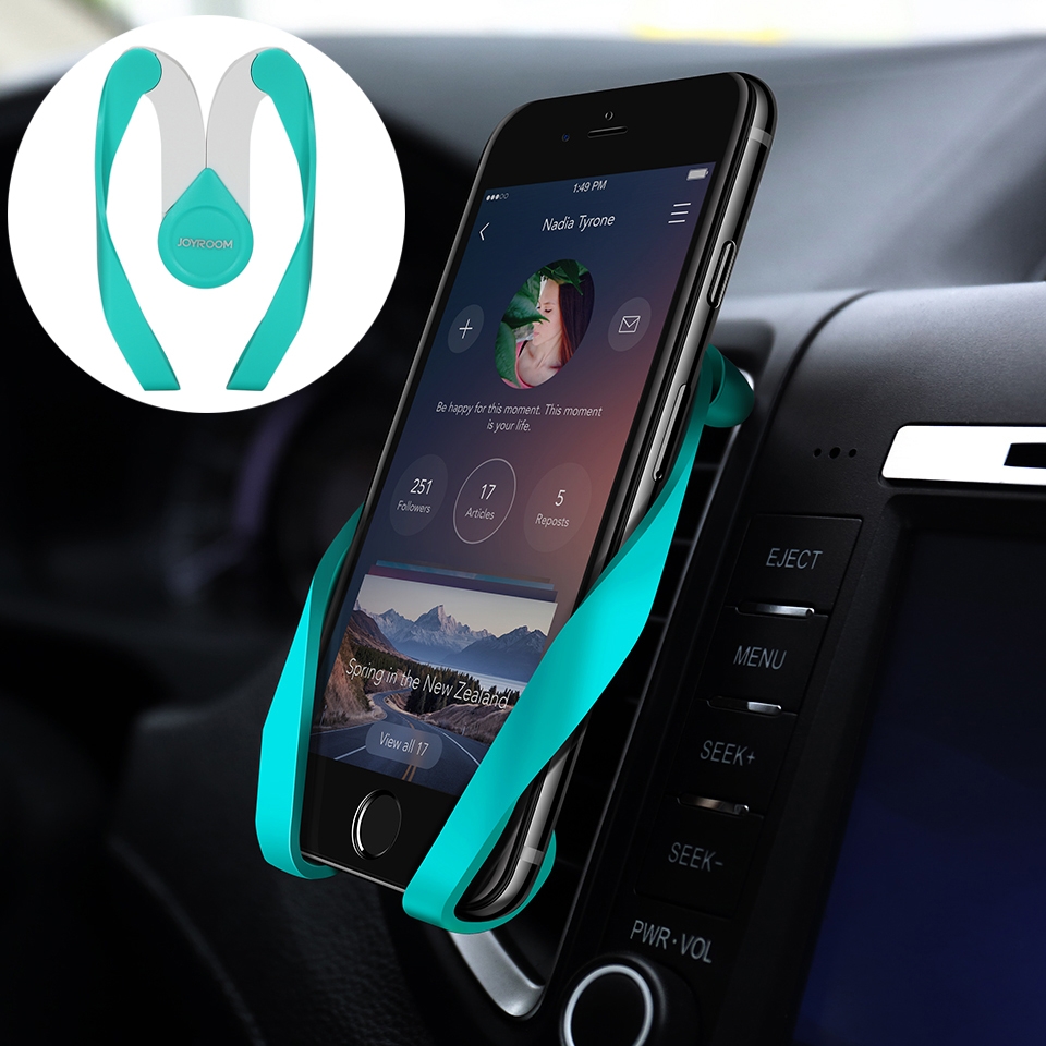 JOYROOM JR-ZS142 Universal Gravity Car Air Outlet Vent Mount Phone Holder Stand, For iPhone, Galaxy, Sony, Lenovo, HTC, Huawei, and other