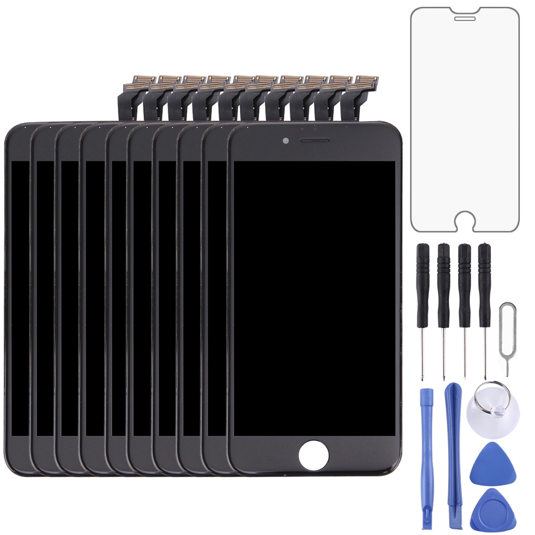 10 PCS TFT LCD Screen with Frame for iPhone 6 (Black) - Shopkiz.com