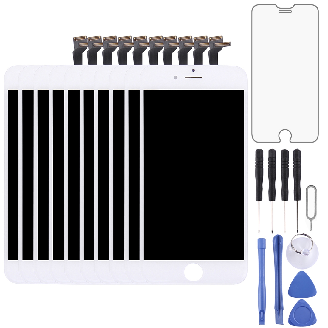 10 PCS TFT LCD Screen with Frame for iPhone 6 (White) - Shopkiz.com